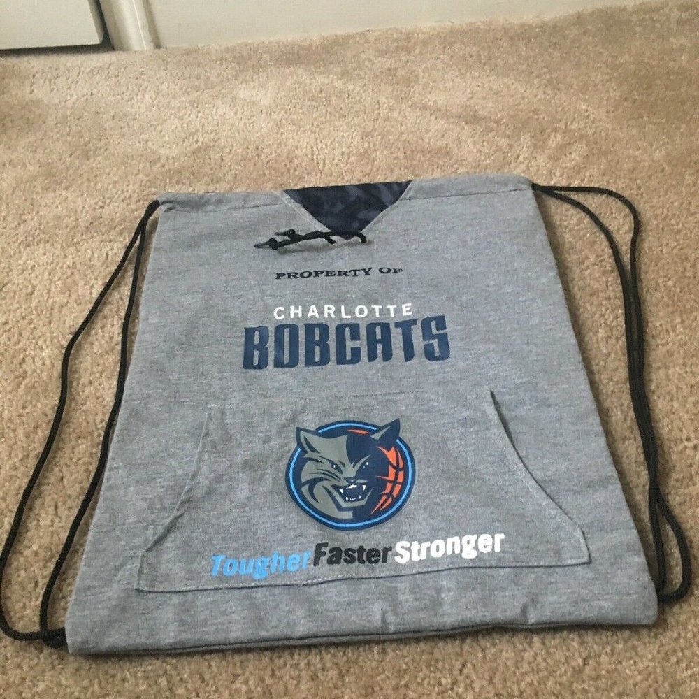 Property Of Charlotte Bobcats BackPack Cinch Sack Bag String  MultiColor…